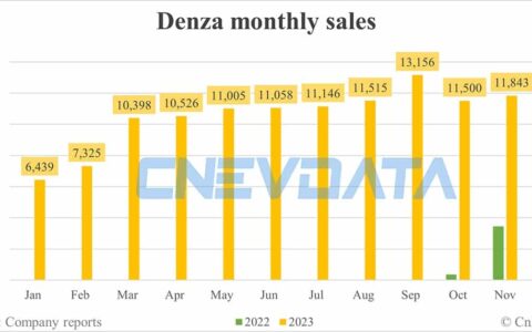 Denza sales in Dec: 11,929