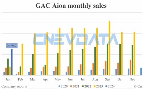 GAC Aion sales in Jan: 24,947
