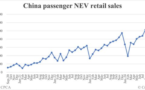 China Nov NEV retail data by CPCA: 1,268,000
