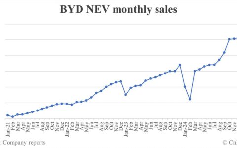 BYD NEV sales in Feb: 322,846