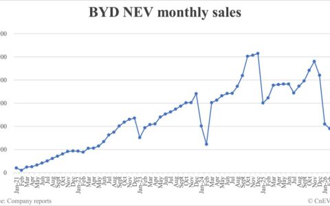 BYD NEV sales in Mar: 300,222